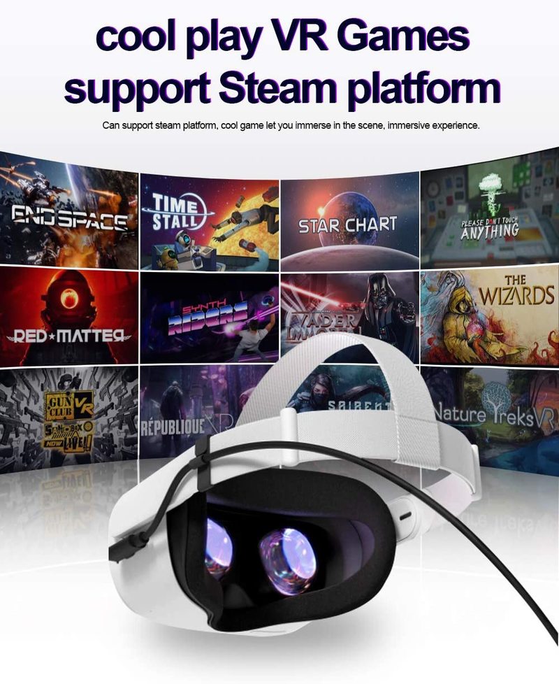 16ft 5m oculus headset vr kabel pc vr til quest 2 og quest link virtual reality type-c usb 3.2 gen 1 dataoverførsel hurtig opladning