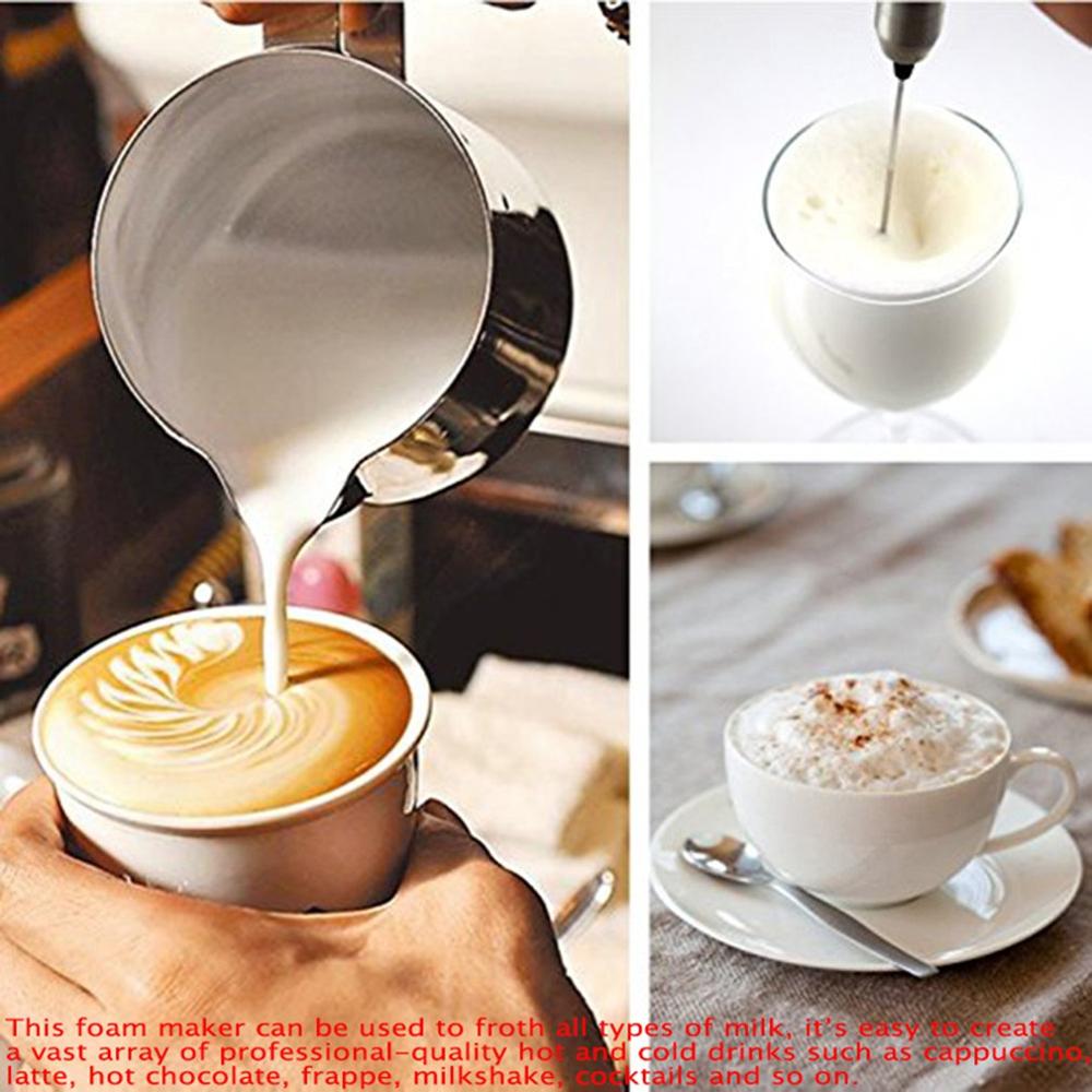 Electric Milk Frother Automatic Handheld Foam Maker for Egg Latte Cappuccino Chocolate Matcha Home Kitchen Coffee Tool