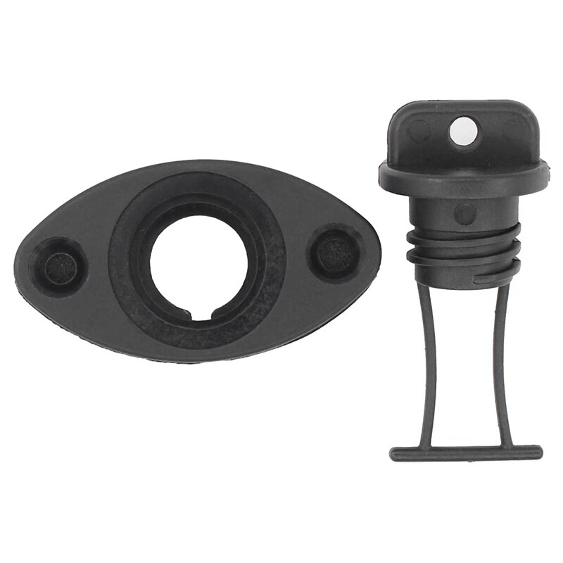 6 Stuks Zwart Universele Kayak Rubberboot Kano Boot Romp Draad Afvoer Pluggen Bung Schroeven Kit Voor Buiten Camping Wandelen