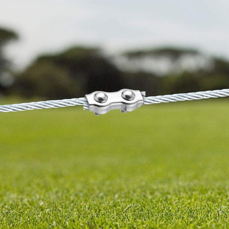 12Pcs Poly Touw Connector Draden Splicer 304 Rvs Connector Voor Elektrische Hekken