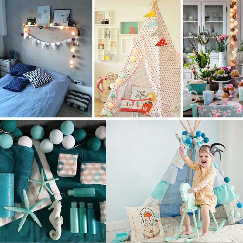 3M 20 LED Baumwolle Luminous Ball Kinder Spielzeug für Kinder Glowing In The Dark USB Ladung Liefern String Licht birne Saiten Lampen