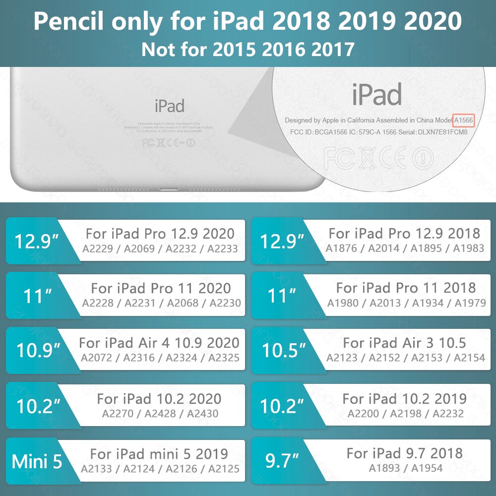 GOOJODOQ-lápiz de 11. ª generación para iPad, lápiz de rechazo de Palma inclinable para Apple Pencil 2 1 iPad Pro 11 Air 4 7th 8th Pencil