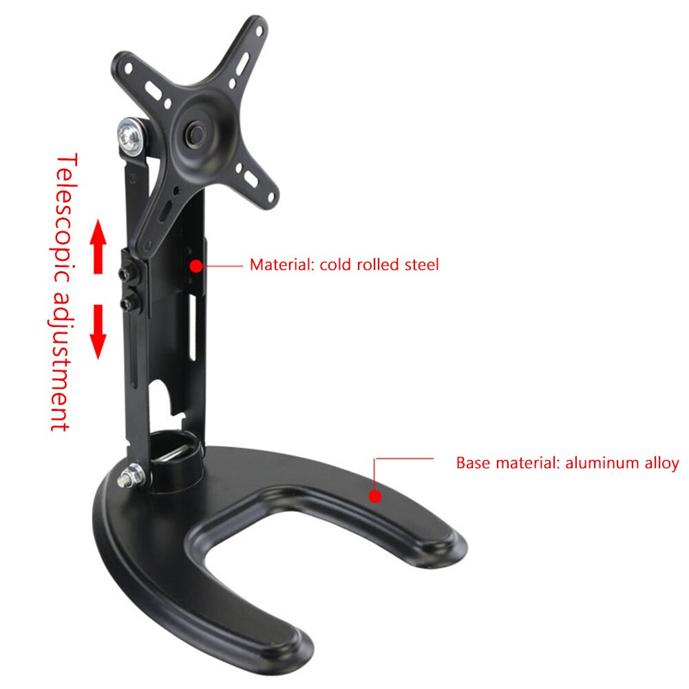 Universal Rotating Desktop Aluminum Alloy Bracket Folding Multi-function Monitor Display Base Adjustable Height for Echo Show 15