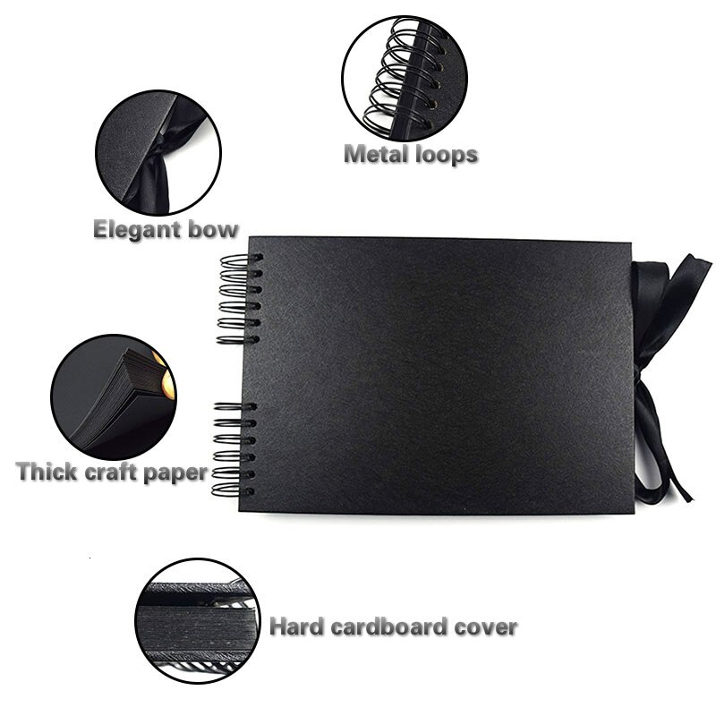 80 Pages DIY Craft Photo Albums for Mate Paper Scrapbooking Picture Album Wedding Birthday Anniversary Photos for Boyfriend