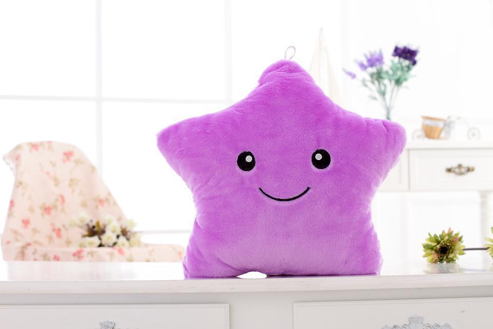 13 zoll Interaktive Spielzeug Realistische Leuchtende Sterne Stofftier Weiche Baumwolle Miniatur Stern Plüsch Kissen Schlafzimmer Dekorationen: Violett
