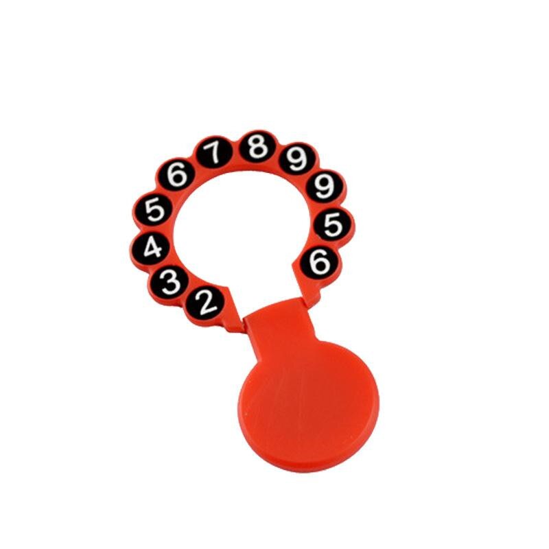 Abs 3 kleuren autostyling tijdelijke parkeerkaart telefoonnummerplaat autosticker met telefoonnummerblad clamshell: Rood