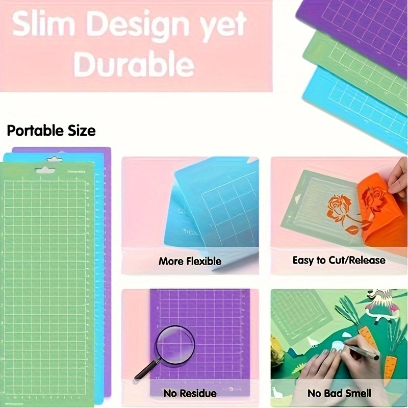3-delige snijmat voor Cricut Joy Machine, snijmatten (4,5 x 12 inch)