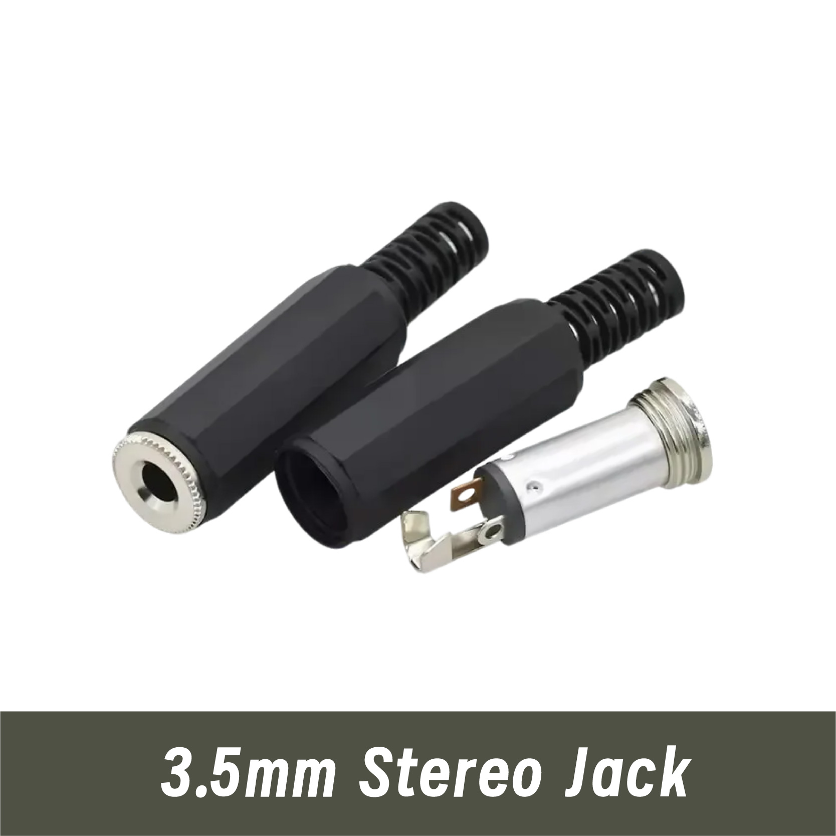 5/20 szt. Gniazdo audio 3,5 mm żeńskie stereofoniczny mononukleoza robić lutowania, adapter elektryczny, czarne: Ciemnoszary / 20-29 Sztuk