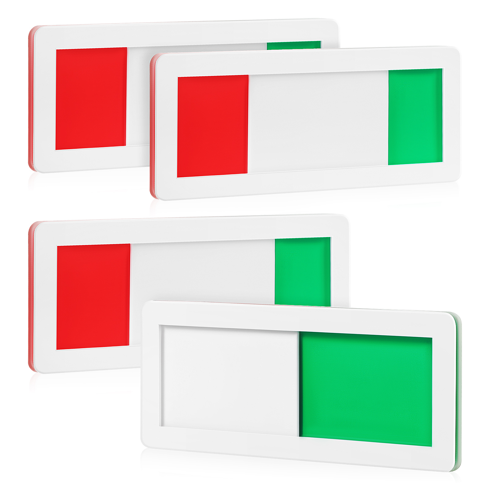 4 Uds. Señal de puerta, placa de oficina, deslizador vacío ocupado, señales indicadoras de privacidad acrílicas, señales de baño, señales de puerta para sesión