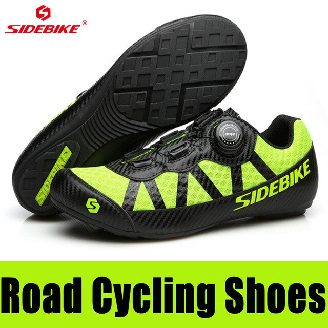 SIDEBIKE-zapatos atléticos profesionales para hombre, zapatillas de ciclismo de montaña con autosujeción, transpirables, de goma: Army Green / 36
