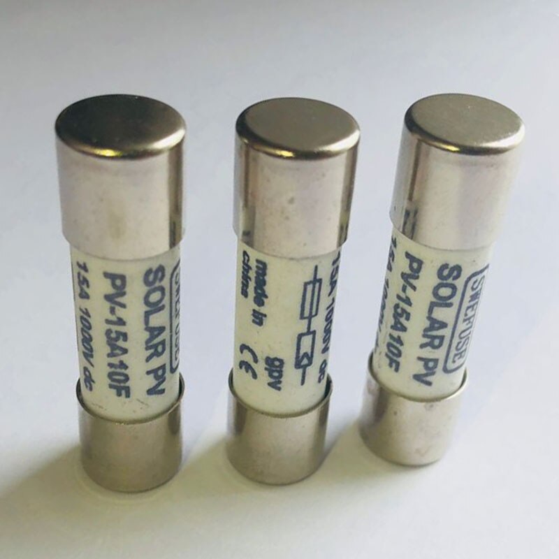 ! 10 Pcs 1000 Vdc Zekering Solar Pv Explosieveilige Zekering Zilver-12A