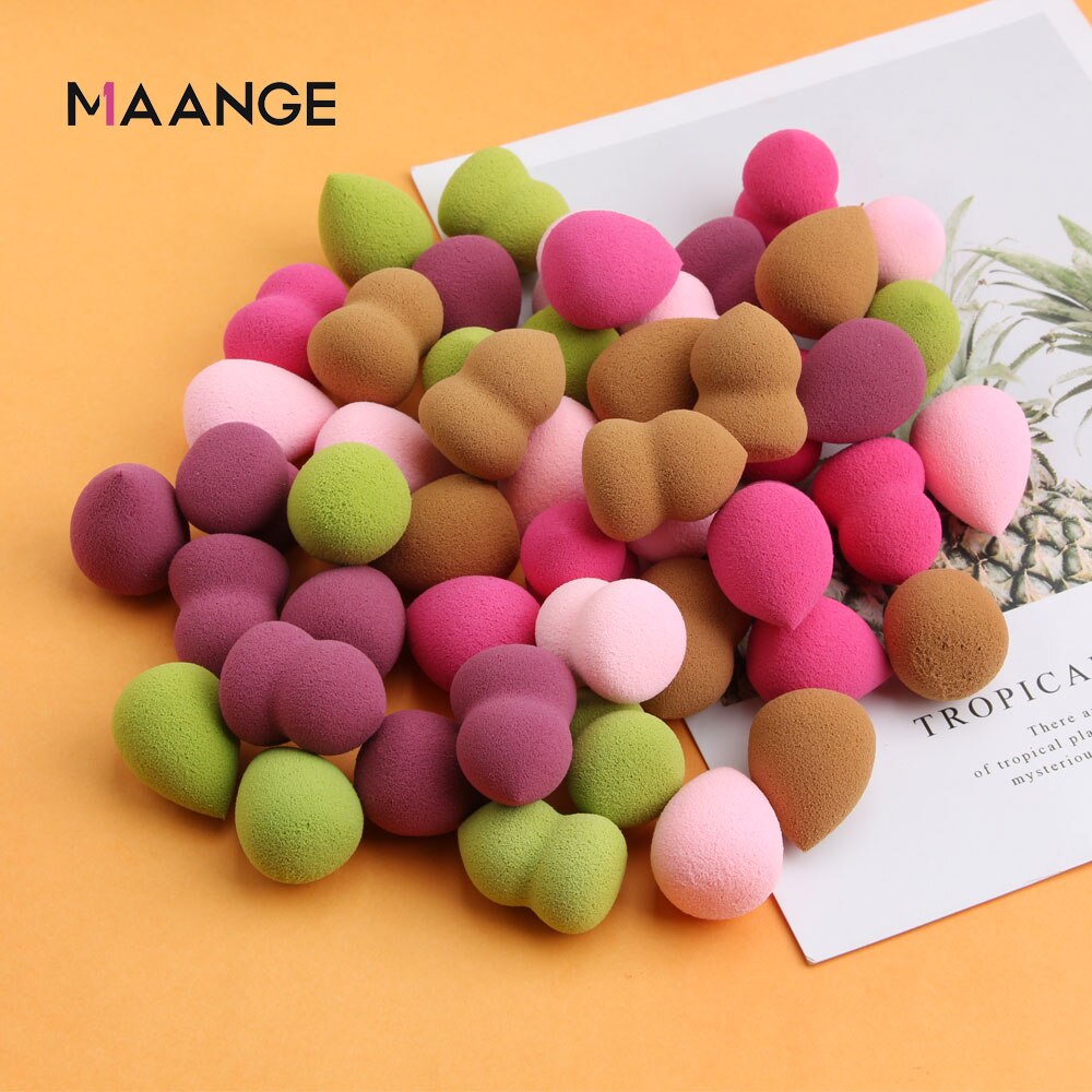 MAANGE 50Stck Mini Kosmetik machen-hoch Schwamm Puff Pulver Puff Glatte machen-hoch Stiftung Schwamm Schönheit machen-hoch-Werkzeug