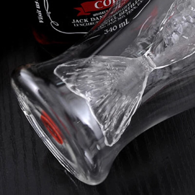 100ml Cute Mermaid Tail Wine Glass Double Wall Cocktail Glass Beer Whisky Cup Glassware Bar Tools