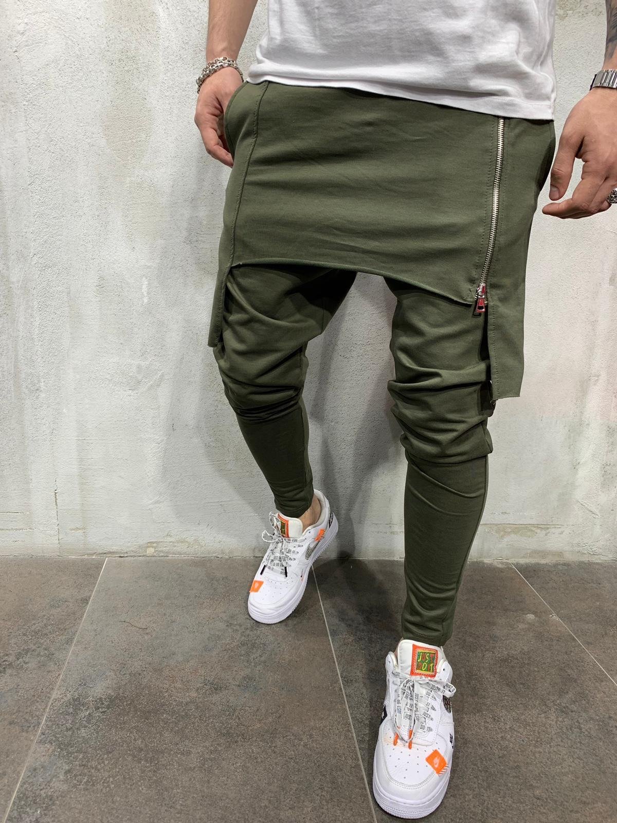 Mannen Broek Diep Kruis Broek Elastische Taille Losse Baggy Hip-Hop Dance Losse Harem Heren S-3XL