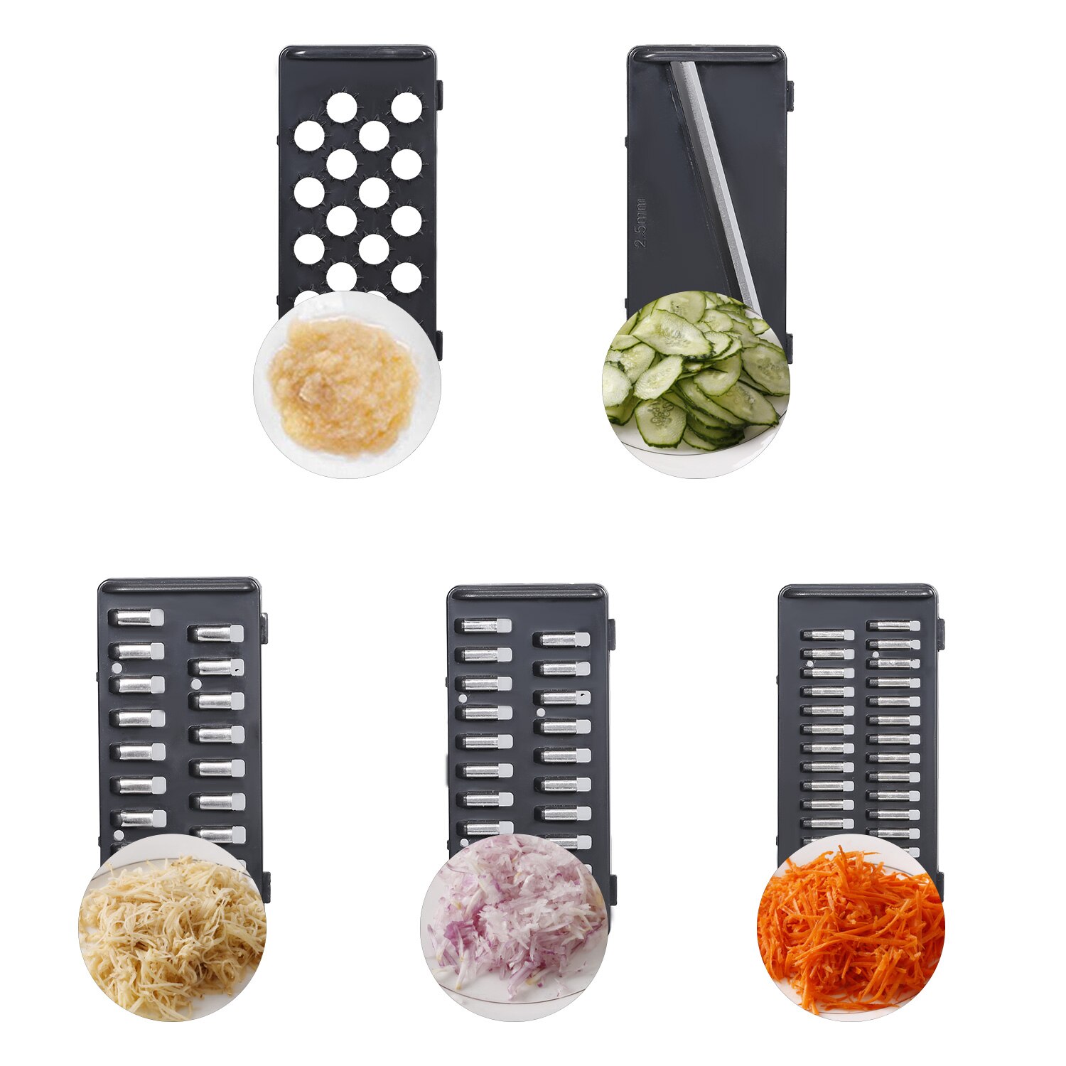 Multi-Functional Vegetable Food Chopper Potato Cutter Slicer Strainer 5 Interchangeable Cutter for Carrot Tomato Kitchen Product
