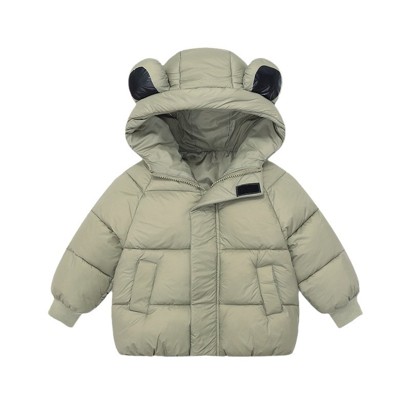 Høst vinter barnejakke smålåve hettejakke takrenne jenter låve tykkere varme parkas yttertøy baby utendørsfrakk: Grønn / 4t