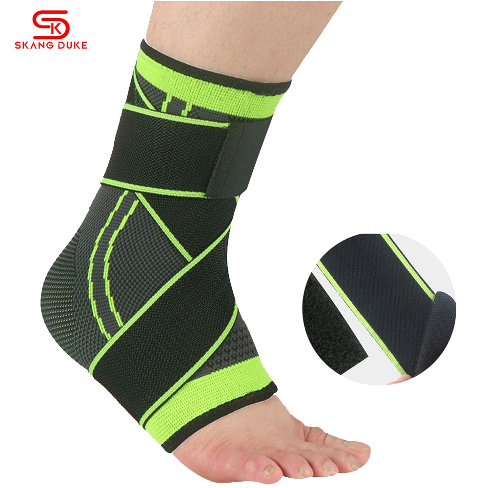 3D Pressurized Elastic Ankle Support Bandage Gym Weights Basketball Volleyball Bodybuilding Training Leg Protector Ankle Brace