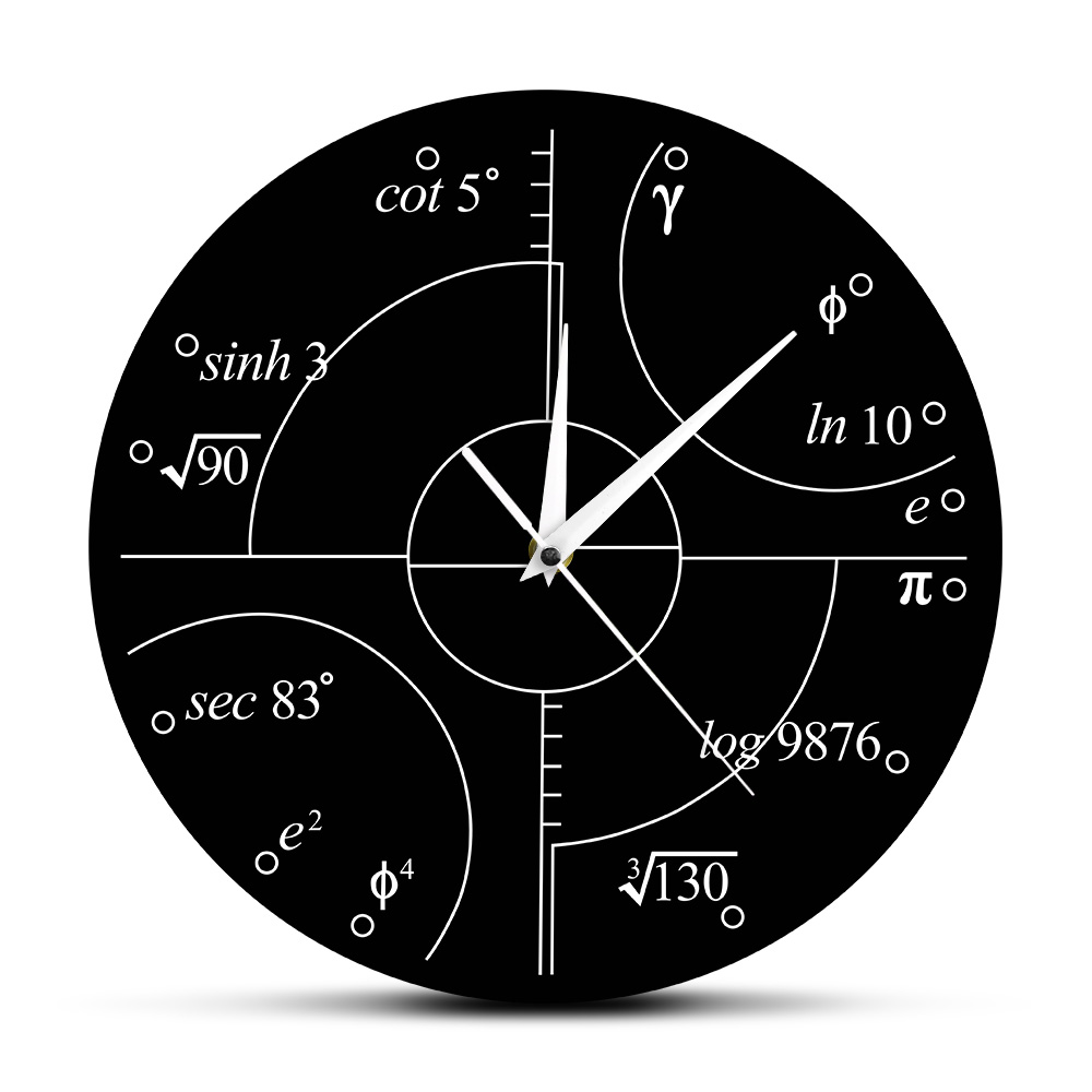 Advanced Math Irrational Numbers Wall Clock Science Mathematical Wall Art Modern Clock Wall Watch Classroom Decor Teachers