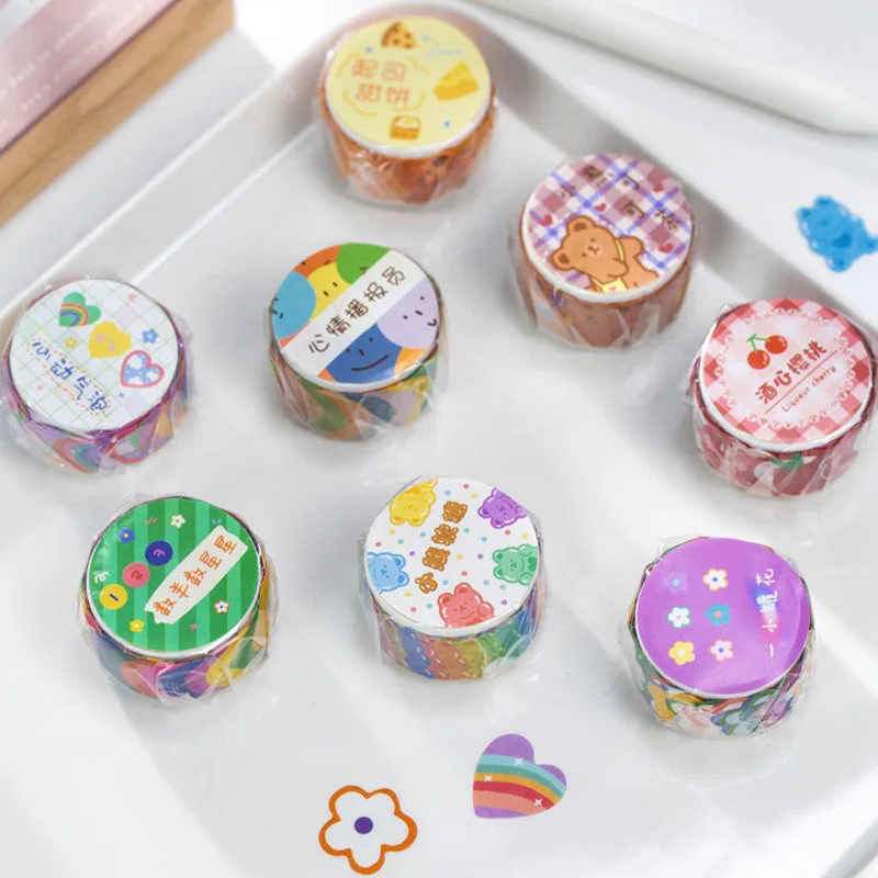 DIY Leuke Washi Tape Stickers Decoratieve Scrapbook Stickers voor Journal Planner Techo Kawaii Cartoon Esthetische Briefpapier Supply