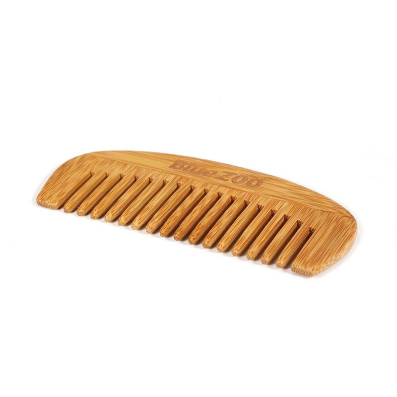 Nan-peine de media luna de bambú para cabello, cepillo para pelo rizado portátil, masaje antiestático, para evitar enredos, barba seca o húmeda, 3 uds.