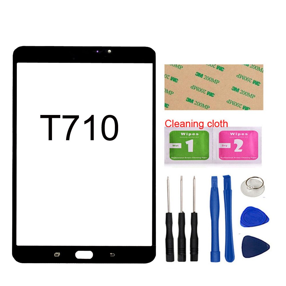 For Samsung Galaxy Tab S2 8.0 T710 9.7 T810 (No LCD Touch Screen) Front Glass Screen Panel Assembly Parts: T710 Black And Tool