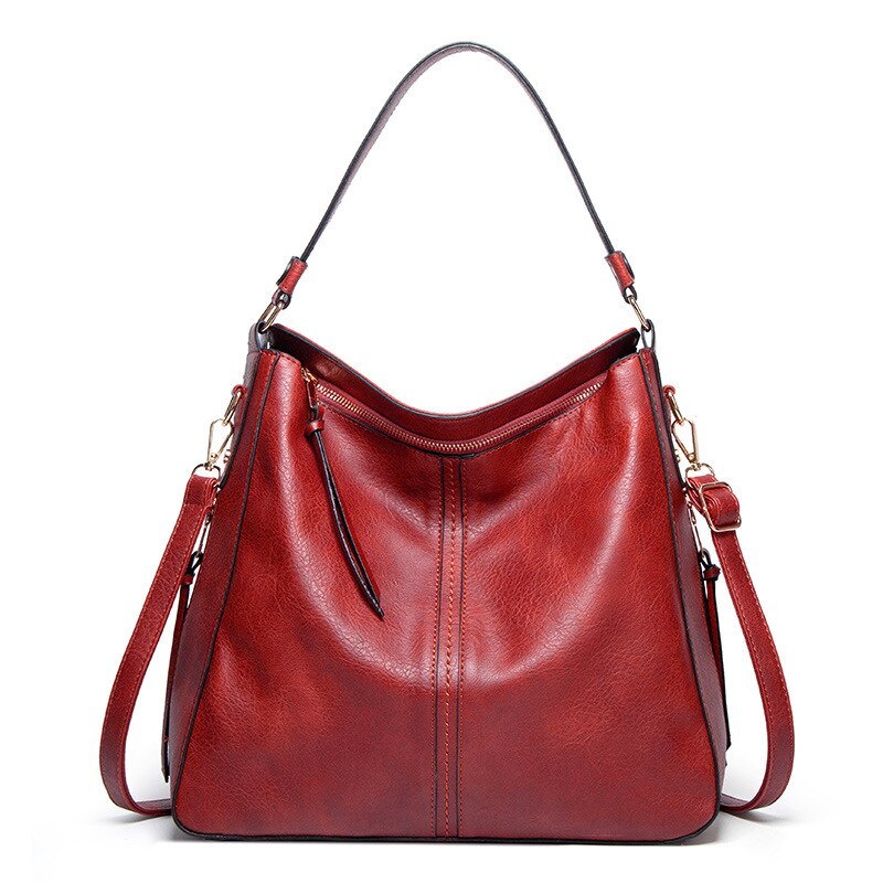 Female Bag for Women Luxury Handbags Women Bag Handbag Famous Brand Shoulder Bag Tote Retro Top-handle Bag: Burgundy