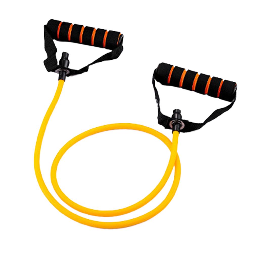 Exercise Resistance Bands With Handles Fitness Workout Bands For Home Gyms Daily Workout Strain Rope With Fitness Word: Yellow