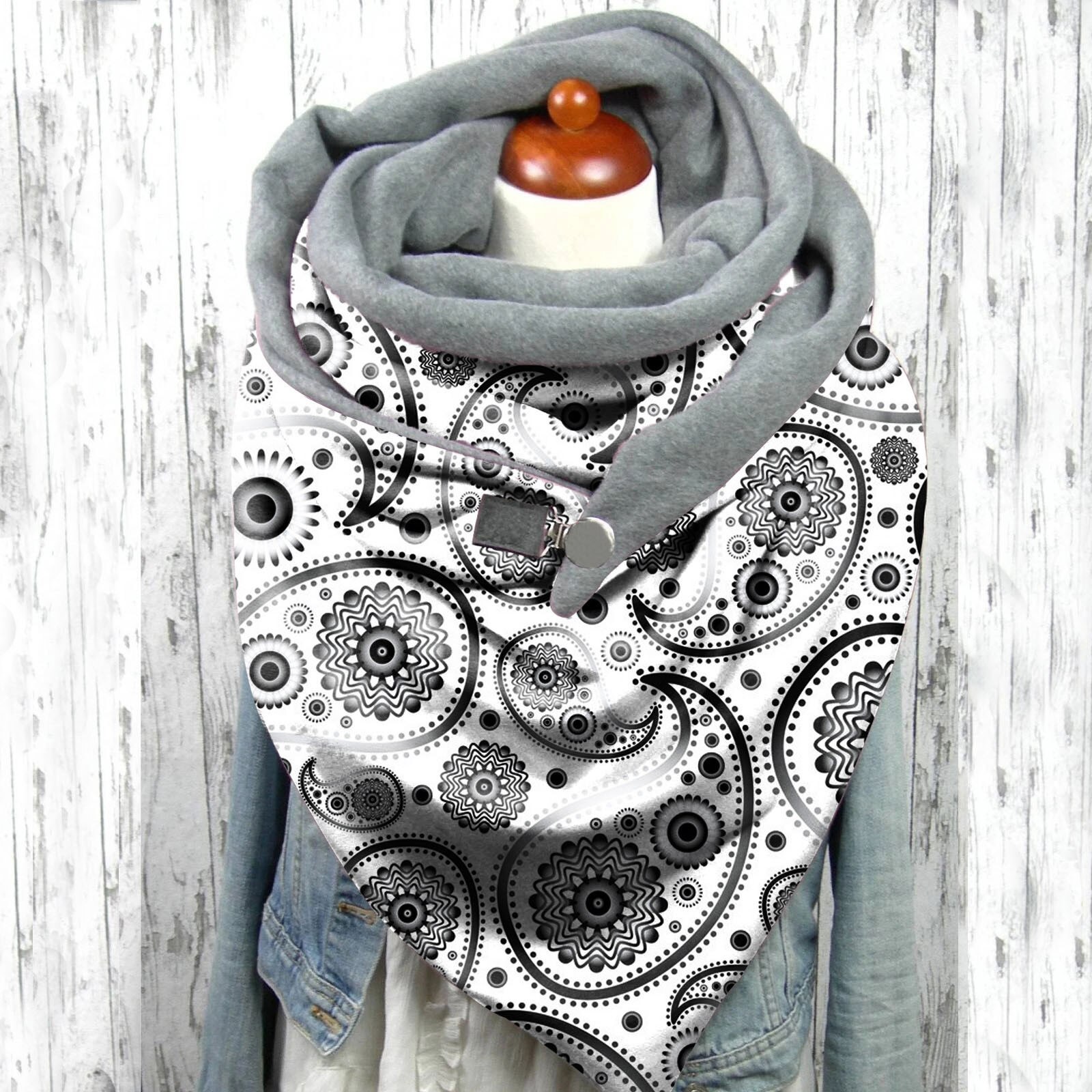 4#  winter dames multifunctionele sjaals kerst print knoop zachte wikkel casual warme sjaals sjaals knoop zachte wikkel sjaals: En