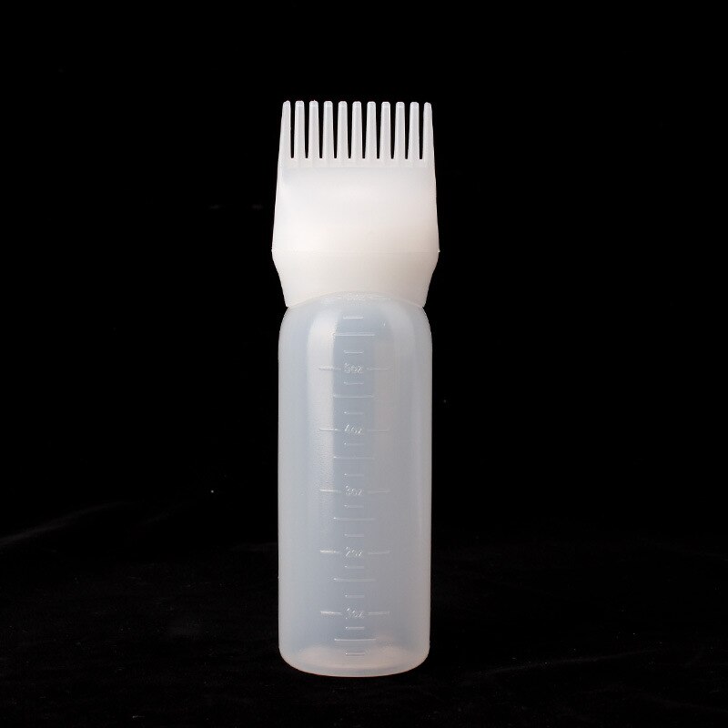 Bote aplicador de coloración de cabello , 120ml, pincel tinte Cabello, dispensación de coloración del cabello en salón, herramienta de estilismo: White