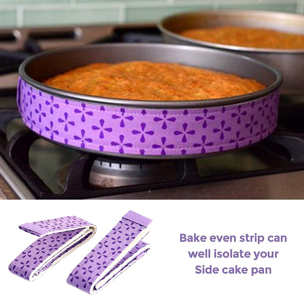 Cake Bakken Strips, Absorberende Dikke Katoenen Bakken Zelfs Strips Voor Cake Pan, cake Tray Bescherming Strips Dome Cake Pan