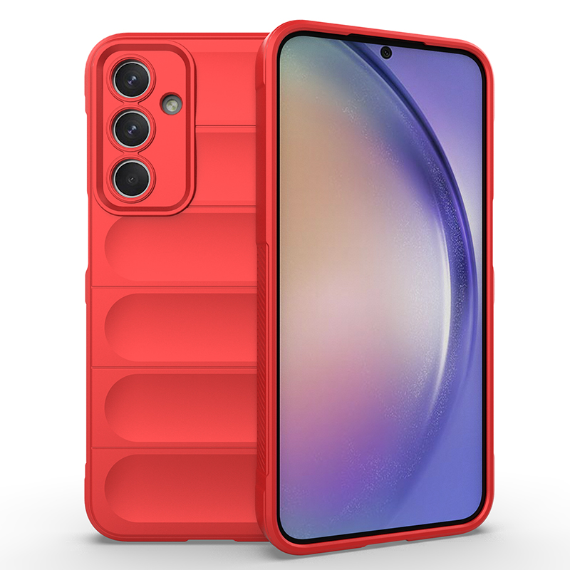 Case For Samsung Galaxy M35 M15 M55 5G Back Cover Phone Case Soft Silicone Anti-fall Shockproof Funda Coque Cases: aluminum / Red