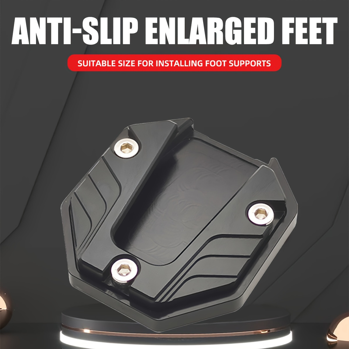 Aluminium Motorcycle Bike Kickstand Extender Voet Zijstandaard Extension Voet Pad Ondersteuning Plaat Motor Accessoires
