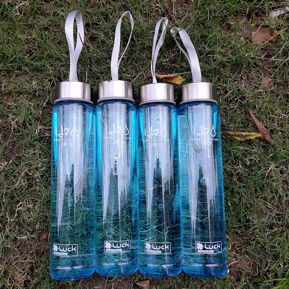My 280ml lemon Sport H2o Gym For Water Bottles Portable Summer Outdoor Sports Unbreakable Transparent Plastic kids Water Bottle