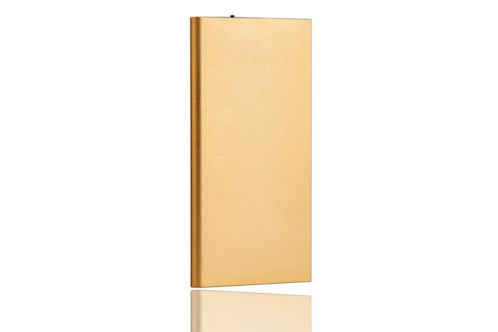 20000 Mah Draagbare Ultra-Dunne Polymeer Powerbank Dual Usb Power Bank Externe Batterij Oplader Voor Mobiele Telefoons Tabletten Poverbank: Goud