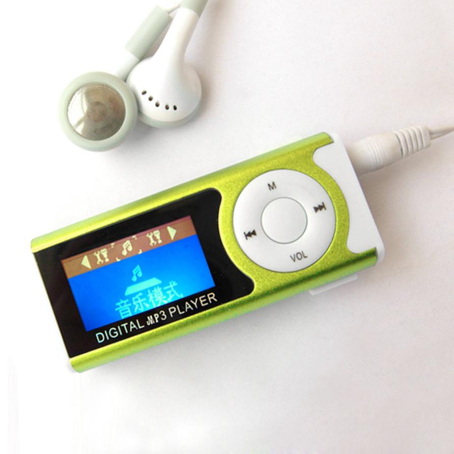 Mp3-speler Ondersteuning 16 GB Micro SD Tf-kaart USB Clip Mini LED Draagbare LCD Voor Muziek Play Apr 4