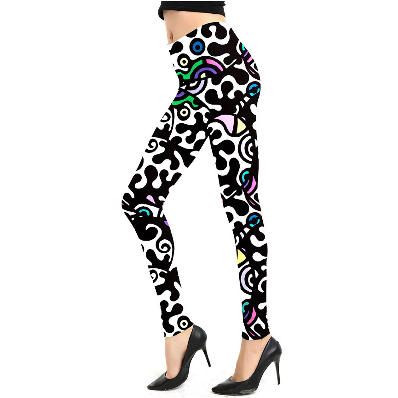 Sexy frauen Yoga Hosen Cartoon Print Fitness Sport Leggings Yoga Hosen Hüfte Engen Leggings Hohe Taille Yoga Enge Sport hosen #: D