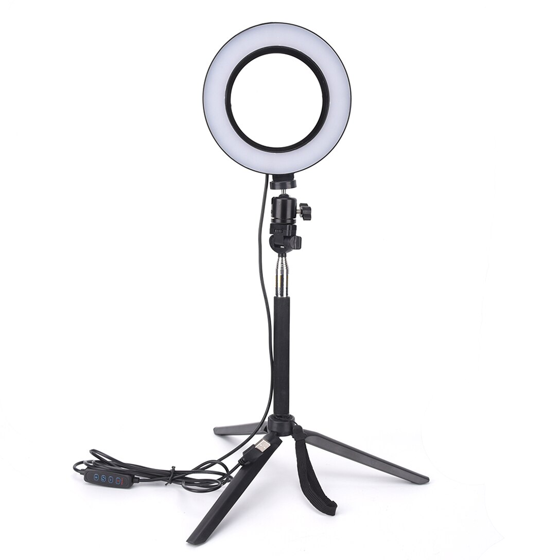 Universal 14.5" LED Ring Light Dimmable 3200K-5500K Annular Make-up Lamp &Tripod For Studio Photo Photography Lighting: B-1set as picture