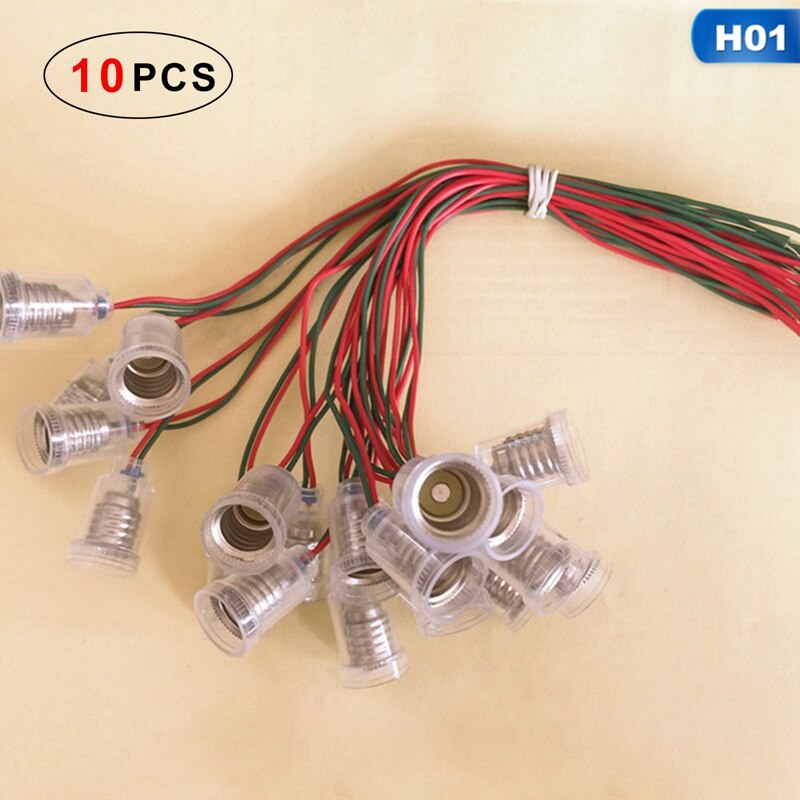 10/20 stk  e10 pære fatning gummi pære fatning lampe holder stik: 1