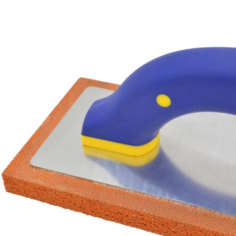 Rubber Grout Float with Soft Grip Plastic Handle, Rubber Sponge Pad, for Masonry, Concrete, Drywall, or Grout, 250x100mm