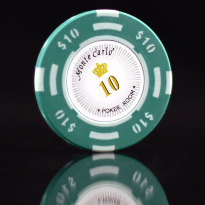 Lote de fichas de póker de Monte Carlo, hoja de 14g de arcilla, etiqueta de planchado, Casino, habitación, jugador de póker, love it, 25 unidades: 25pcs 10