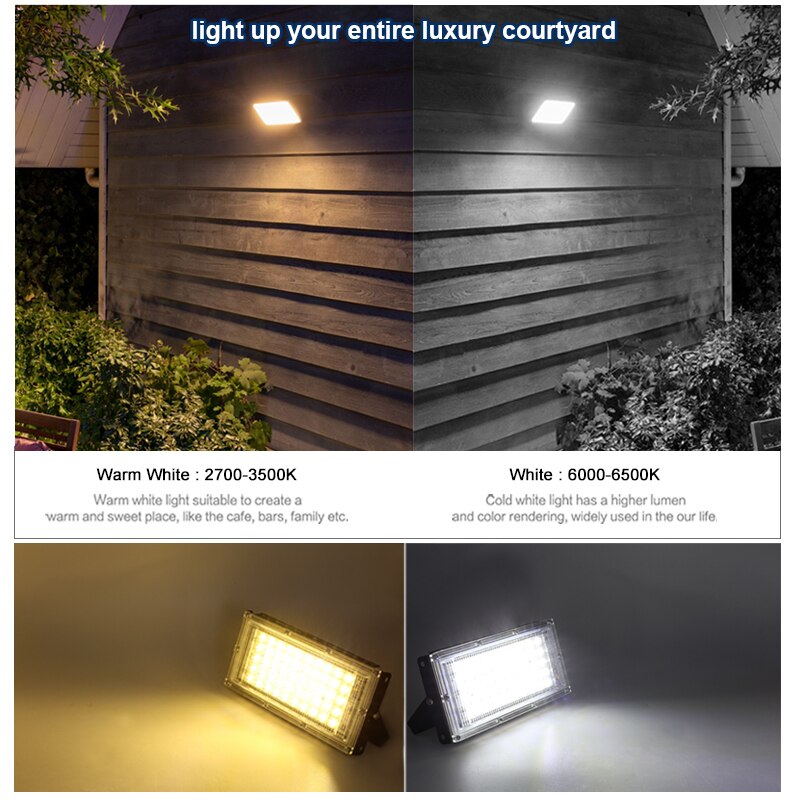50W 220V-240V Led Flood light Led Grow light Full Spectrum LED plant growth lamp Waterproof IP65 plant floodlight spotlight