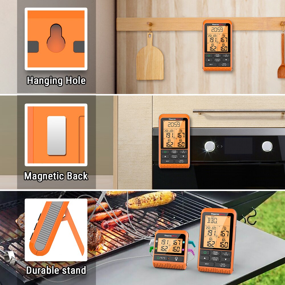 ThermoPro TP829C 4 sondy mięsne kuchnia gotowanie cyfrowy termometr robić mięsa robić piekarnika grill bezprzewodowy 300M termometr robić grillowania