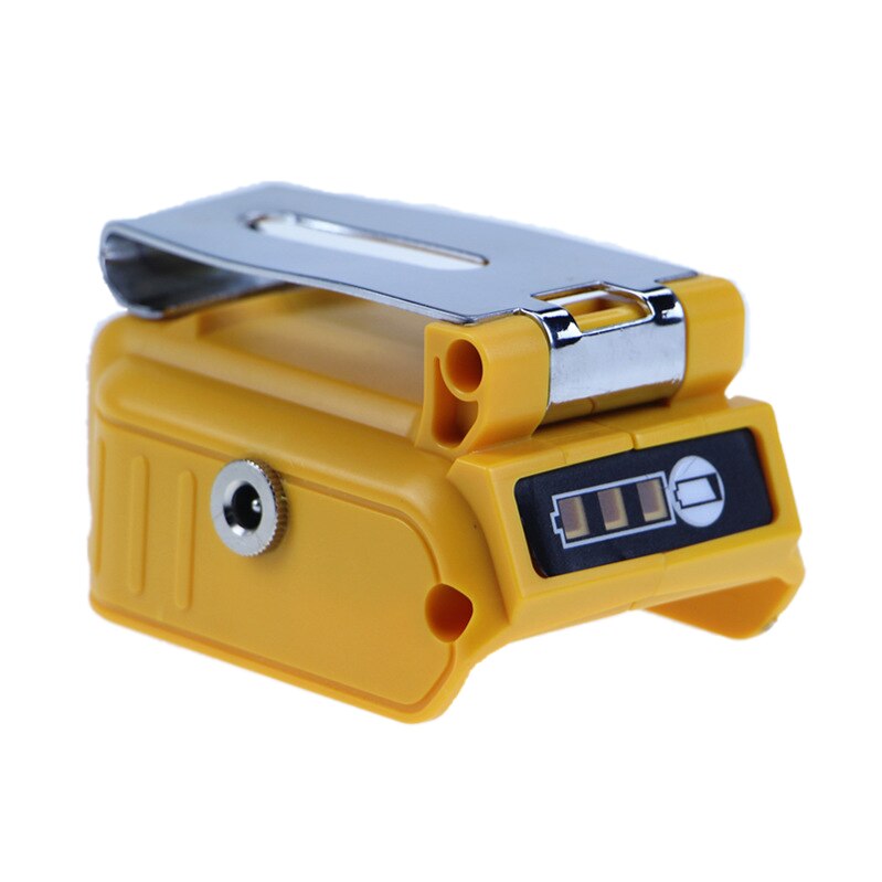 Dual USB DC 12V Port 60W with LED Display Clip Battery Converter Adapter For DEWALT 18V 20V Li-Ion Battery: Default Title