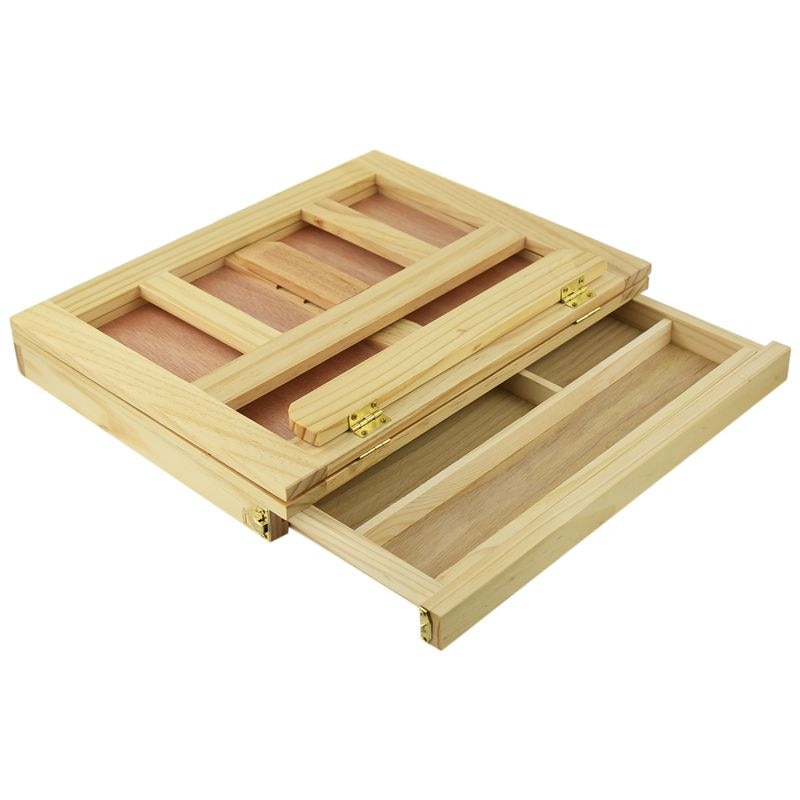 Artist Easel Folding Portable Artist Desk Easel Wood Multi Positions Sketching Sketch Drawer Drawing Desk