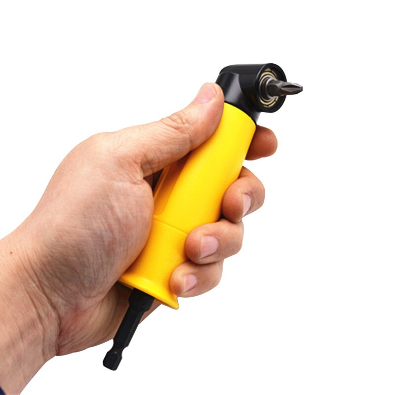 1/4 Inch 90 Degree Angle Extension Screwdriver Drill Bit Right Angle Driver Power Socket Holder Adapter