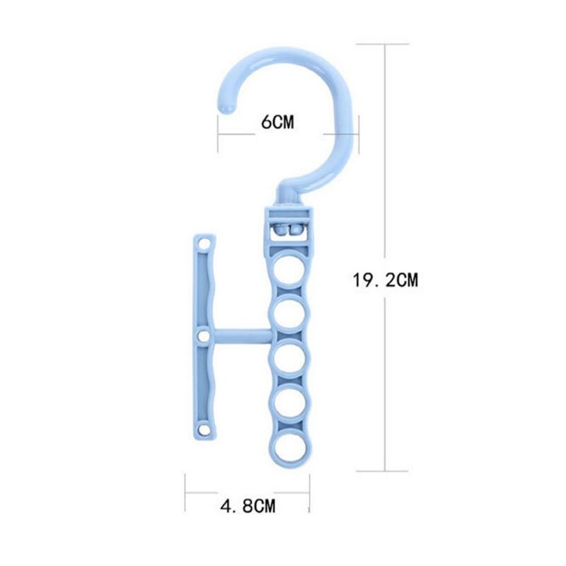 Multi-port Support Hangers Multifunctional Space-saving Hanger For Clothes Drying Rack Plastic Clothing Storage Hanging Holder: C02-Green