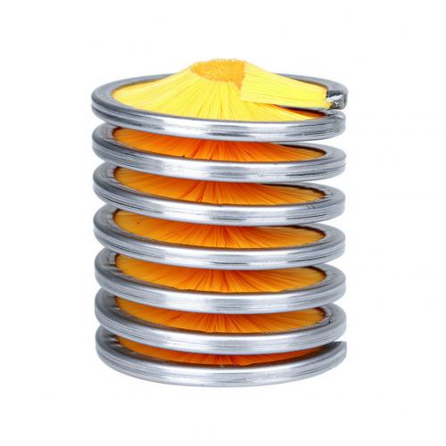 Cepillo de limpieza portátil para escalada en roca, herramienta de limpieza de cuerda de rescate para escalada: YELLOW
