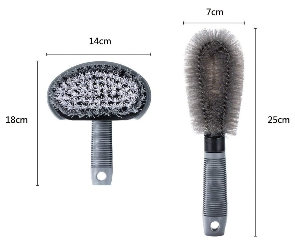 Juego de cepillos para detalles de coche, herramientas de limpieza de coche, toalla, guantes exteriores, Kit de cepillo de rueda de llanta, accesorios de lavado de coche, 6 uds.