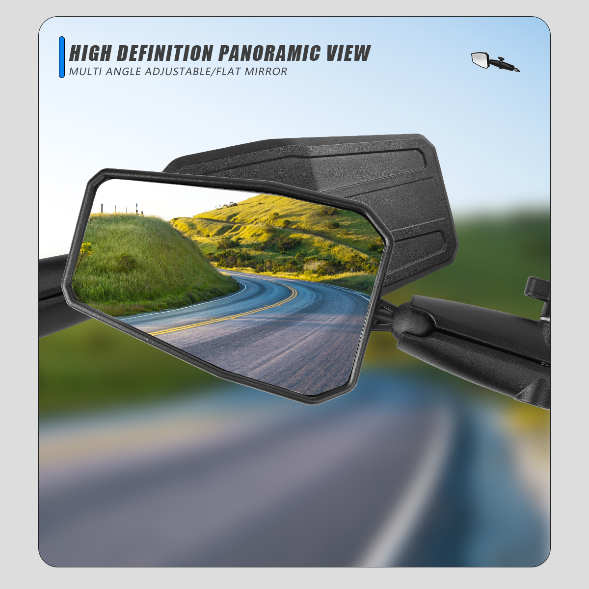 Bike Rear View Mirror Reflector Adjustable Rotatable Handlebar Mirror Clear Rearview Electric Scooter Cycling Bicycle Accessorie