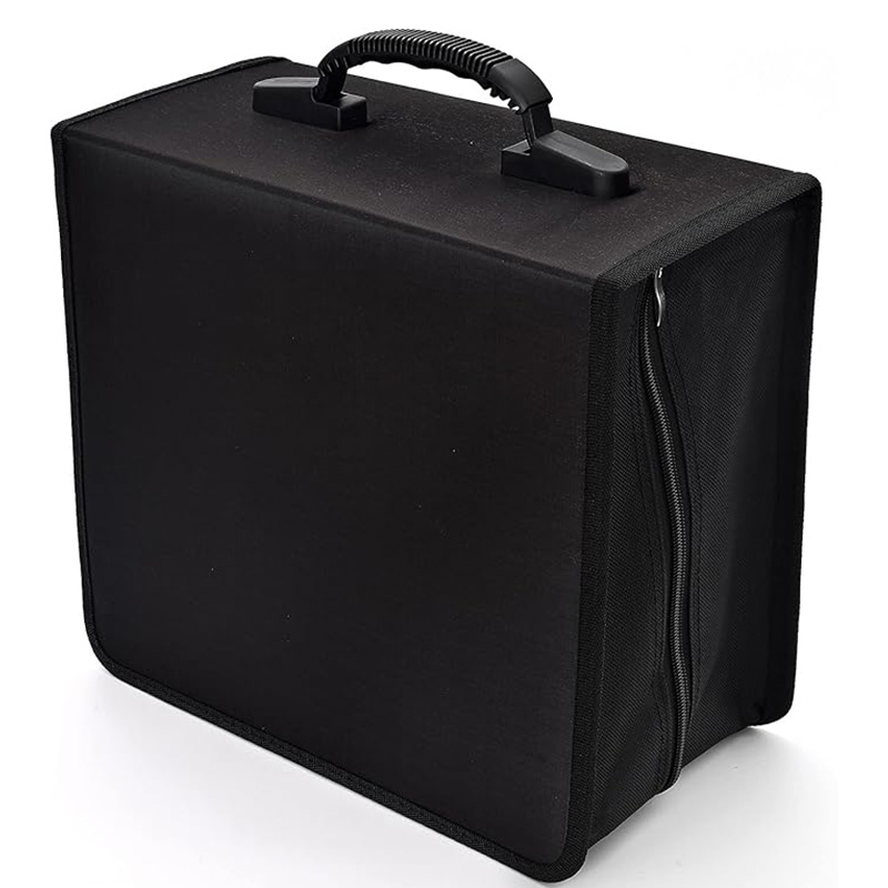 CD Case, 400 Capacity DVD Case Holder, Heavy Duty Zipper Protective Movie Media Storage Organizer Binder Wallet for Car Home Off